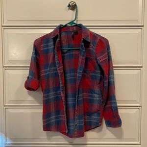 red and blue flannel